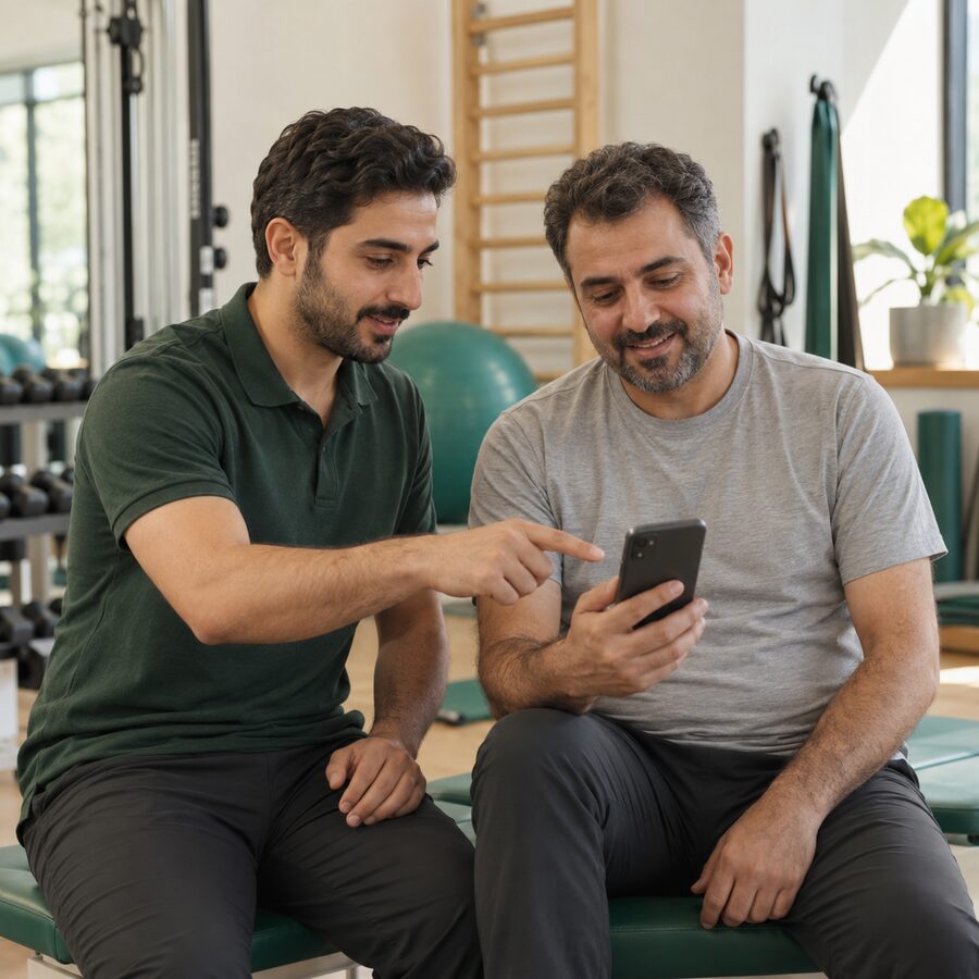مربی در حال توضیح برنامه